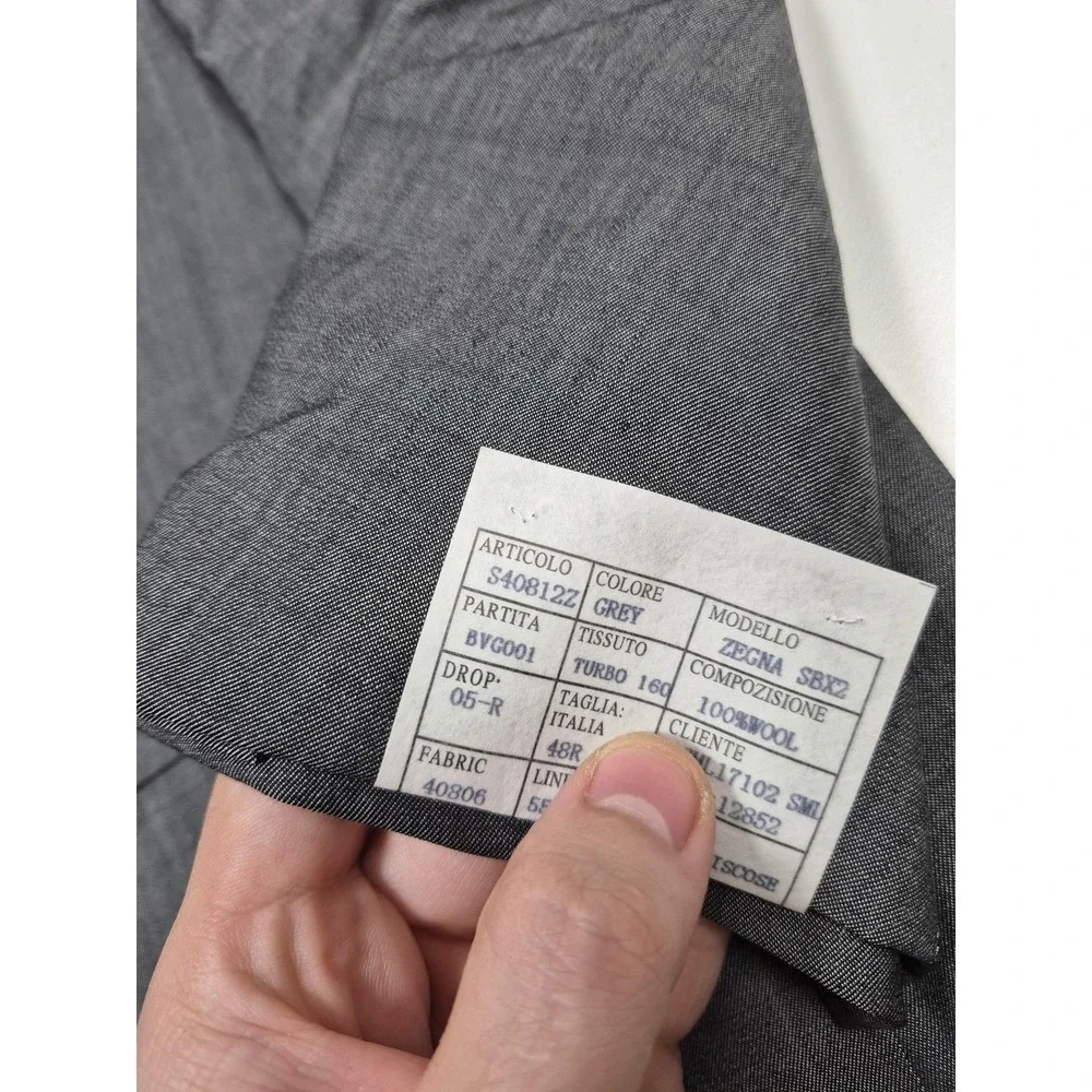 Emilio Ciro Suit Mens 48R Gray Wool Turbo 160 2 Piece 43x36W Zegna Formal NWT